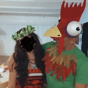 Moana costume + hei hei hat